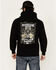 Image #1 - Moonshine Spirit Men's Guitar Logo Graphic Hooded Sweatshirt, Black, hi-res