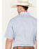 Image #4 - Rough Stock by Panhandle Men's Medallion Print Short Sleeve Stretch Pearl Snap Western Shirt, Blue, hi-res