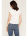 Image #4 - People of Leisure Women's Willie Nelson On The Road Again Short Sleeve Graphic Baby Tee, Cream, hi-res