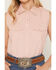 Image #3 - Ely Walker Women's Western Motif Stripe Print Sleeveless Snap Western Shirt, Pink, hi-res