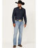 Image #1 - Wrangler Retro Men's Woodmere Light Wash Slim Bootcut Stretch Denim Jeans, Light Wash, hi-res