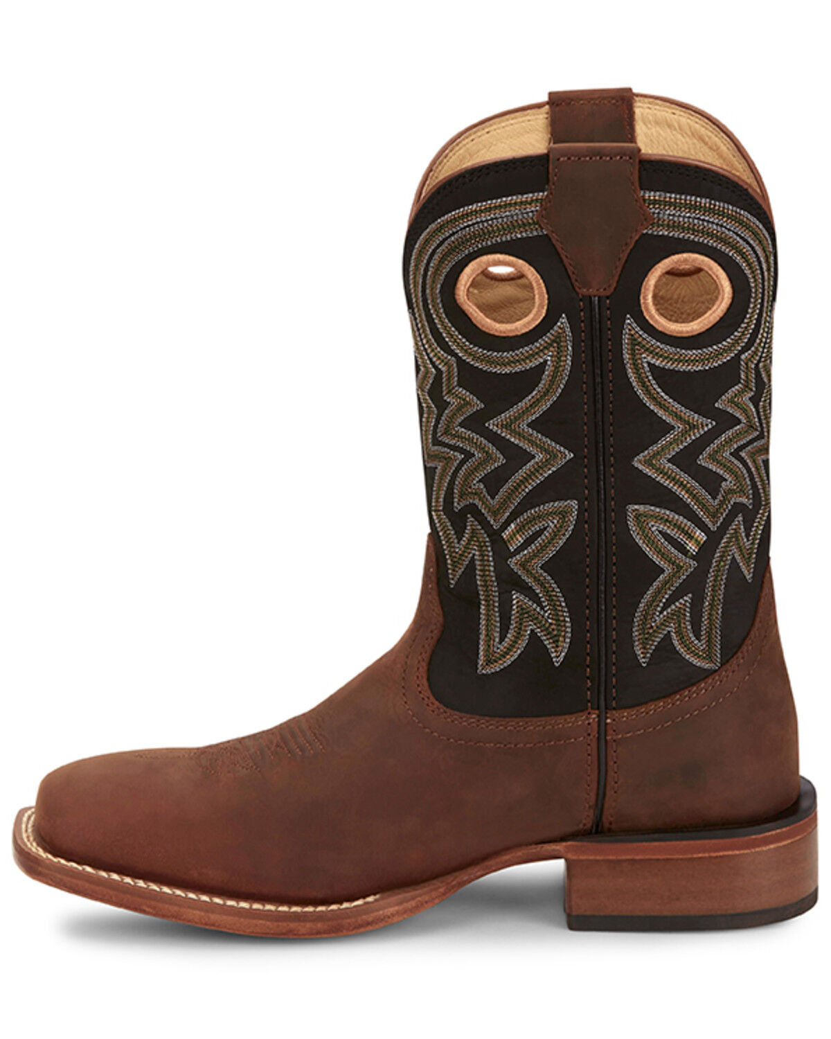 Image #3 - Justin Men's Big News Western Boots - Broad Square Toe, Brown, hi-res