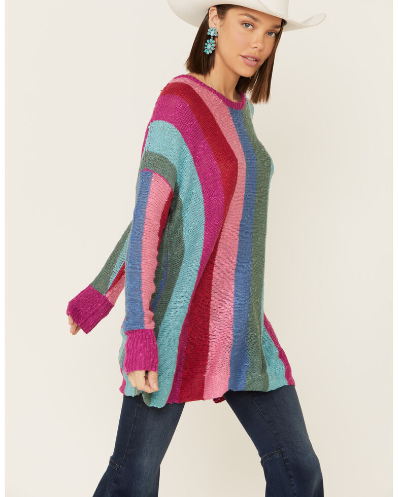 Show Me Your Mumu Women's Trina Madly Stripe Knit Sweater , Multi, hi-res