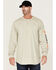 Image #1 - Hawx Men's FR Logo Sleeve Work Shirt, Taupe, hi-res