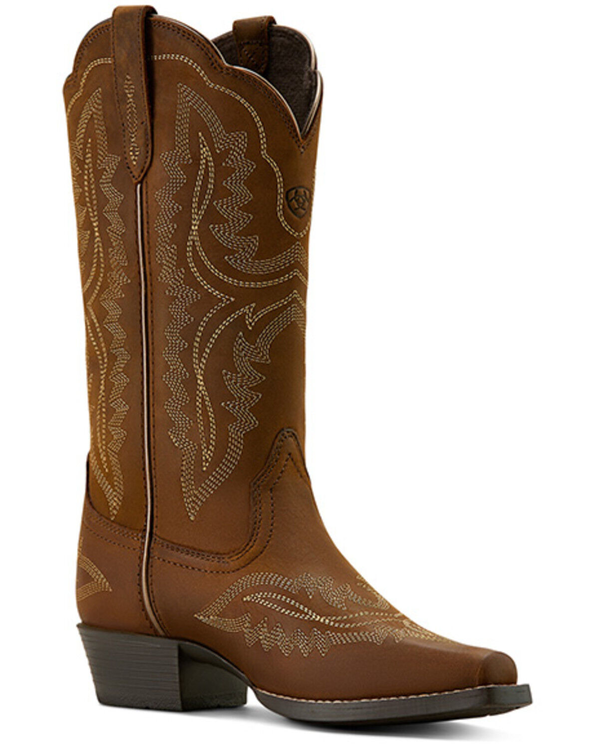 Image #1 - Ariat Girls' Casanova Western Boots - Snip Toe, Distressed Brown, hi-res