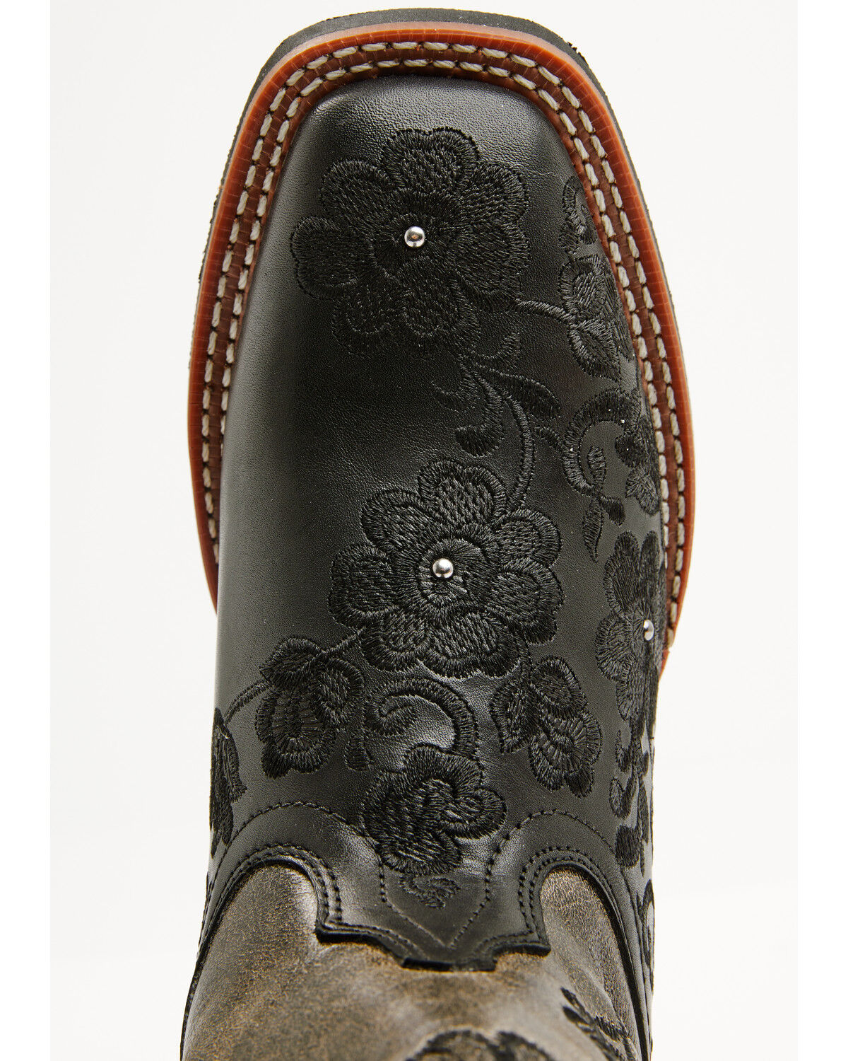 Image #6 - Laredo Women's Flora Western Boots - Broad Square Toe, Black, hi-res
