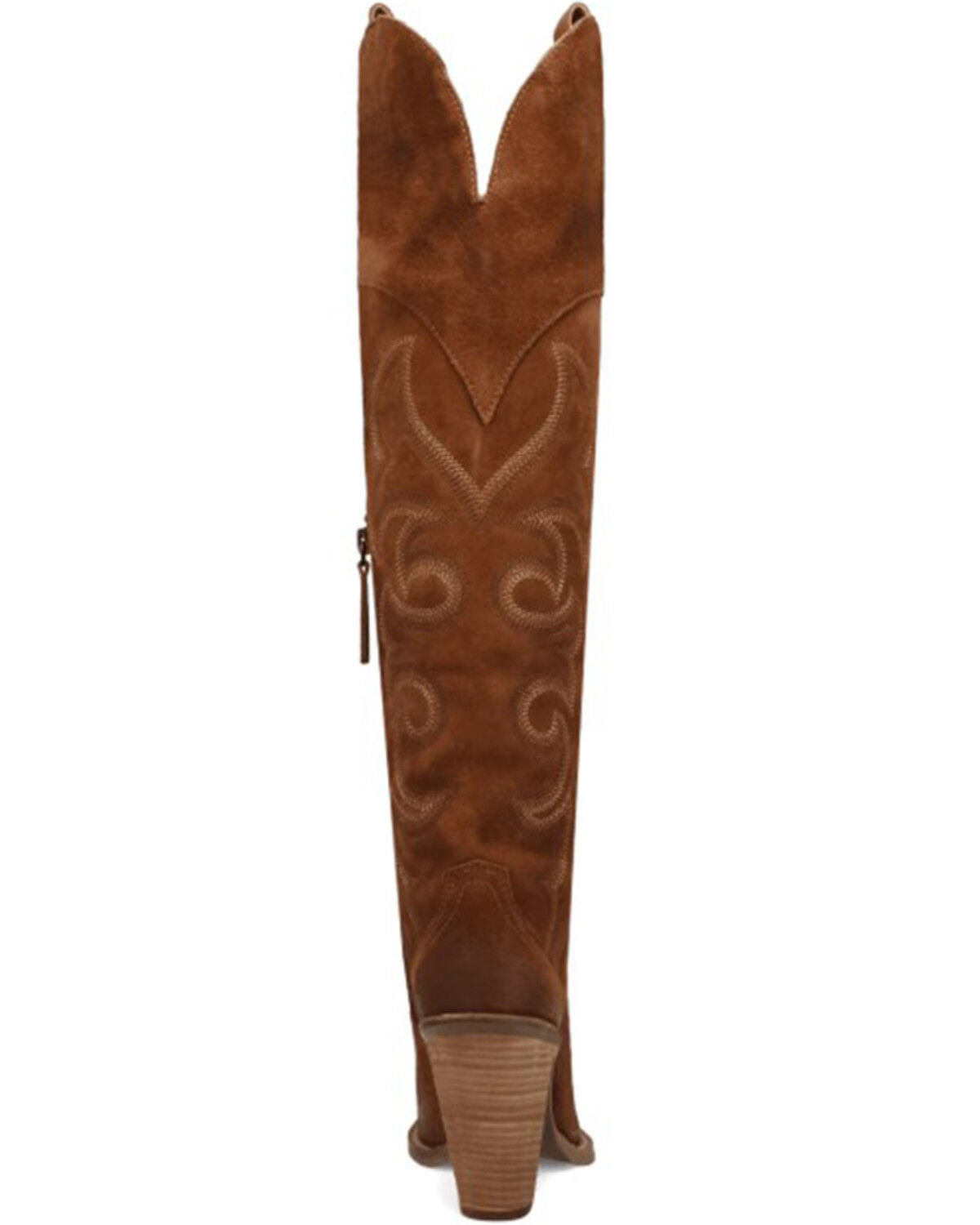 Image #5 - Dingo Women's Primadonna Suede Tall Western Boots - Round Toe, Brown, hi-res
