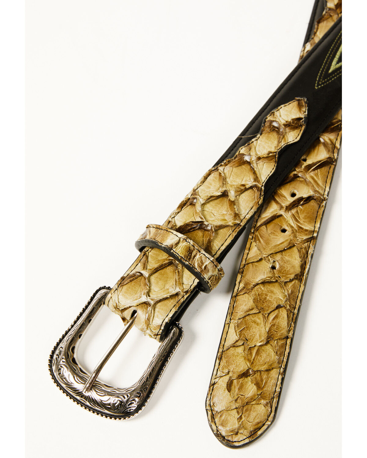 Image #2 - Cody James Men's Exotic Pirarucu Billet Belt, Green, hi-res