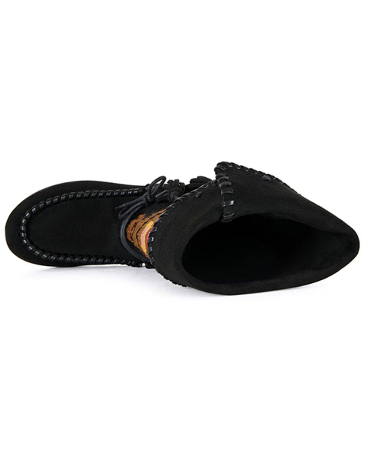 Image #4 - Azalea Wang Women's Weret Moccasin Boots - Moc Toe, Black, hi-res