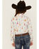 Image #4 - Cruel Girl Girls' Conversation Print Long Sleeve Pearl Snap Western Shirt, White, hi-res