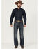 Image #1 - Rock & Roll Denim Men's Pistol Dark Wash Vintage Straight Rigid Denim Jeans, Dark Wash, hi-res