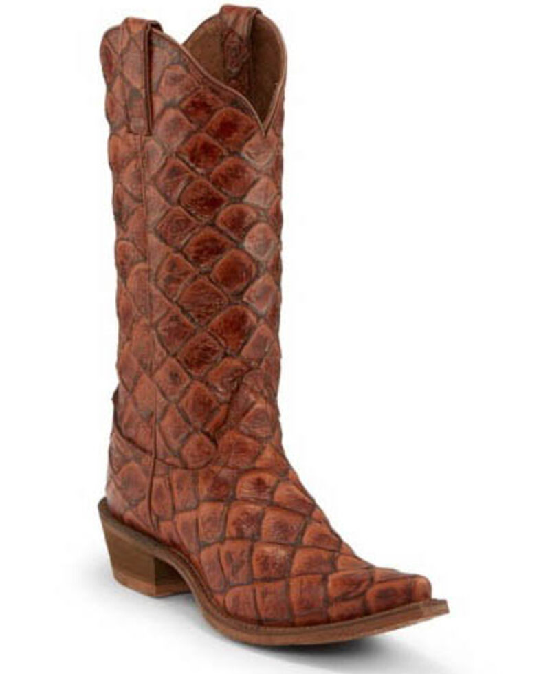 cognac western booties