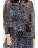Image #3 - Lili Sidonio Women's Bandana Print Long Sleeve Button-Front Sheer Mini Dress, Navy, hi-res