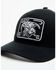 Lazy J Ranch Men's Black & White Elevation Cowhead Logo Patch Mesh-Back Ball Cap, Black, hi-res