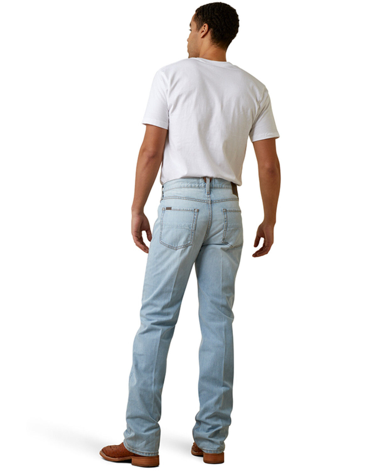 Image #2 - Ariat Men's M5 Eli Straight Rigid Denim Jeans, Light Wash, hi-res