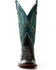 Image #4 - Macie Bean Women's Bite In Shining Armor Caiman Print Leather Western Boot - Broad Square Toe , Blue, hi-res