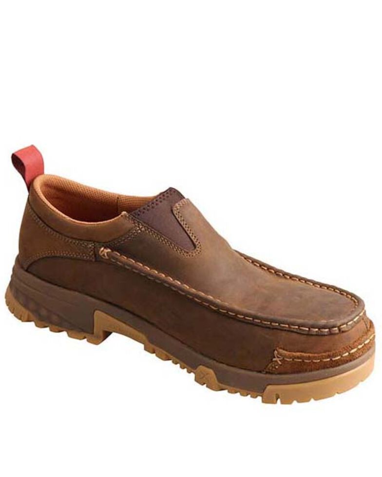 Twisted X Men's CellStretch Work Shoes - Composite Toe, Distressed Brown, hi-res