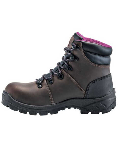 Image #3 - Avenger Women's Builder Mid Waterproof Lace-Up Work Boots - Soft Toe, Brown, hi-res