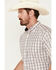 Image #2 - Ariat Men's Wrinkle Free Sage Plaid Print Shirt Sleeve Button-Down Western Shirt , Peach, hi-res