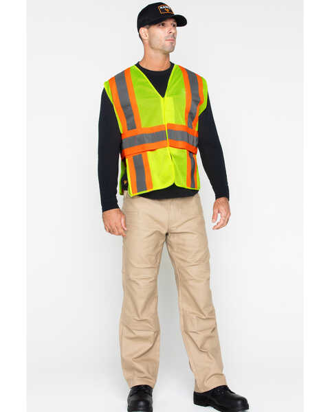 Image #6 - Hawx Men's 2-Tone Mesh Work Vest, Yellow, hi-res