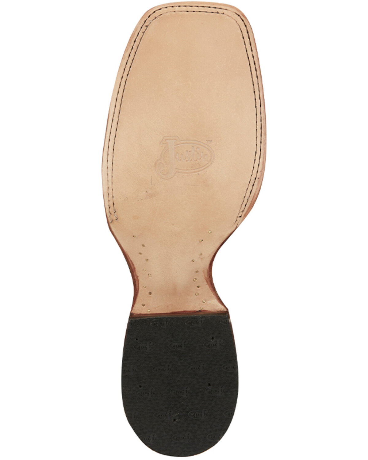 Image #2 - Justin Men's Hombre Western Boots - Broad Square Toe, Black, hi-res