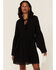 Wrangler Women's Bell Sleeve Tunic Dress, Black, hi-res
