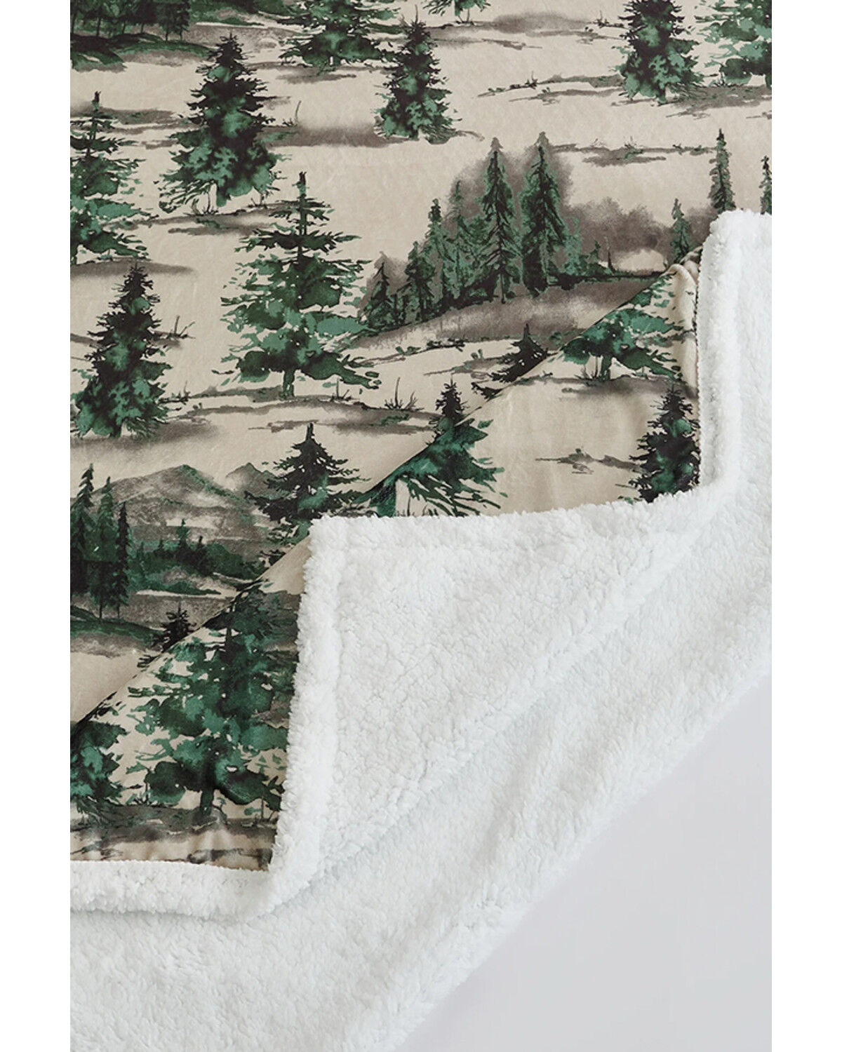 Image #4 - HiEnd Accents Joshua Campfire Sherpa Throw, White, hi-res