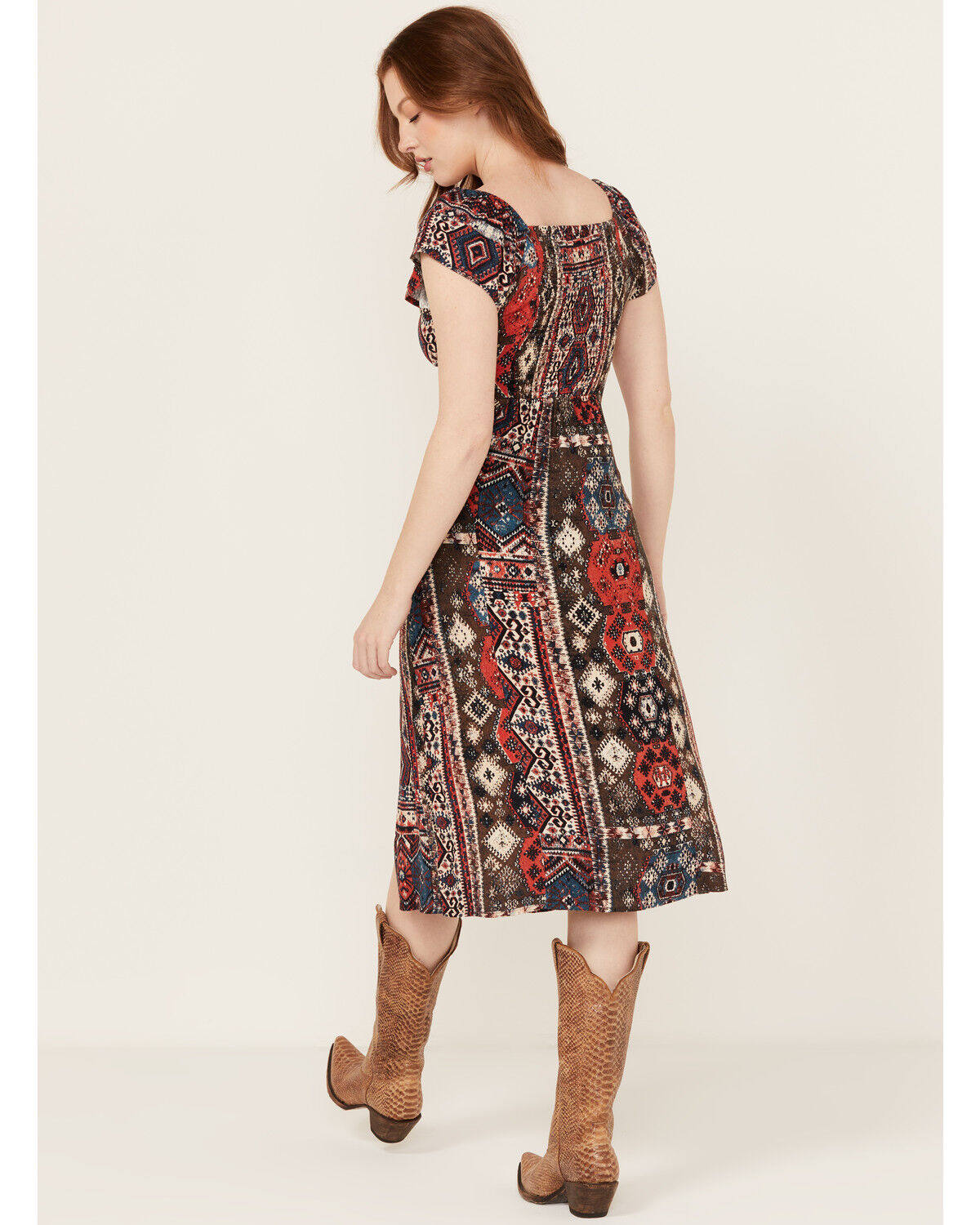 Image #4 - Idyllwind Women's Bethany Flutter Sleeve Midi Dress, Black, hi-res