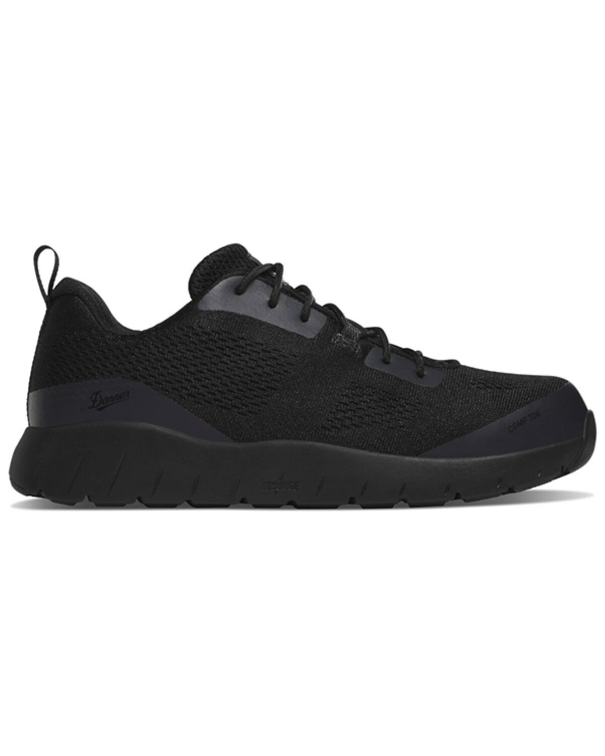 Image #2 - Danner Men's Run Time 3 ESD Work Sneakers - Composite Toe, Black, hi-res