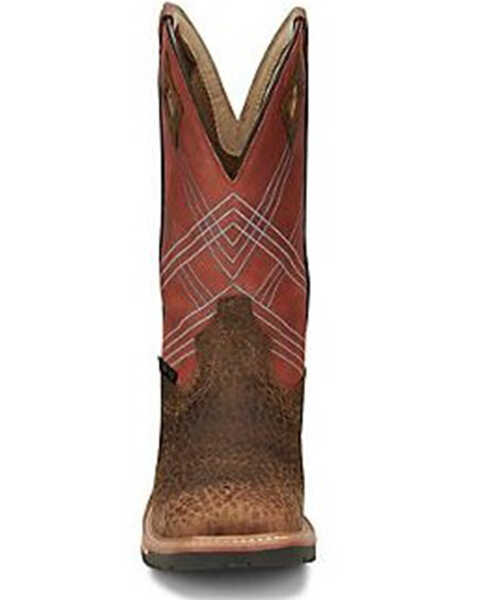 Image #4 - Justin Men's Dalhart Waterproof Western Work Boots - Nano Composite Toe, Brown, hi-res