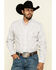 Resistol Men's White Palmetto Floral Print Long Sleeve Western Shirt , White, hi-res