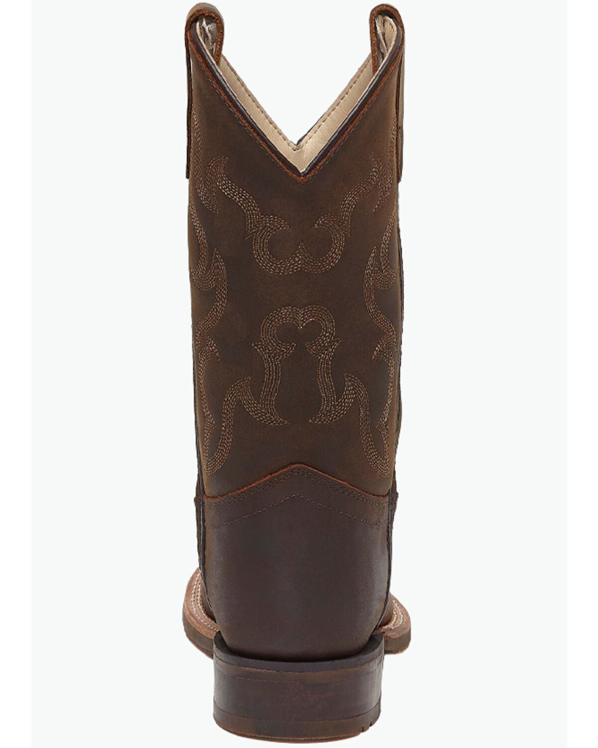 Image #5 - Old West Little Boys' Western Boots - Broad Square toe, Brown, hi-res