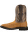 Ariat Sierra Pull-On Western Work Boots - Square Toe, Aged Bark, hi-res