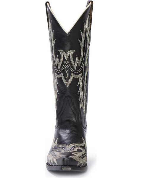 Image #4 - Stetson Women's Tina Flame Pita Embroidery Western Boots - Snip Toe, Black, hi-res