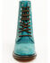 Image #4 - Justin Women's Mclean 7" Lace-Up Roper Boots - Round Toe, Turquoise, hi-res