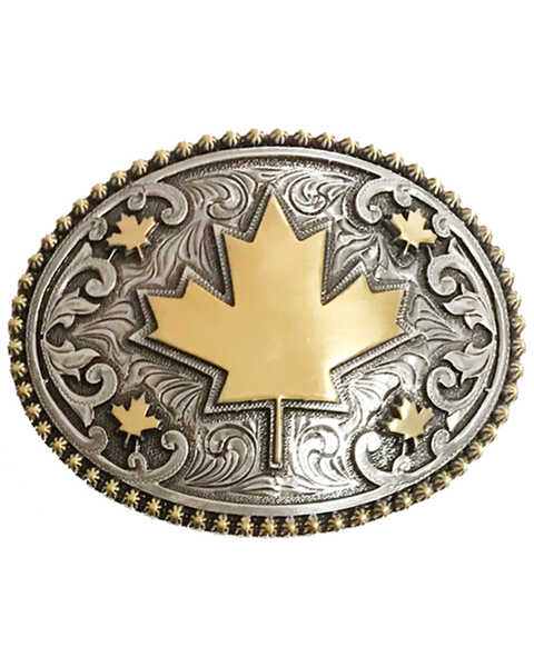Image #1 - AndWest Canada Maple Leaf Buckle, Gold, hi-res