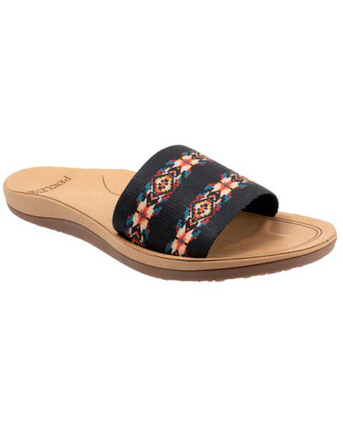 Image #1 - Pendleton Women's Carico Lake Slide Sandals , Black, hi-res