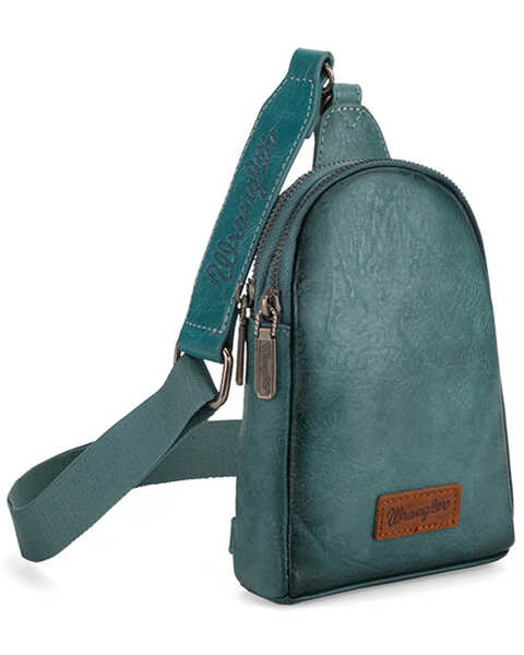 Image #1 - Wrangler Women's Mini Sling Crossbody Bag , Turquoise, hi-res