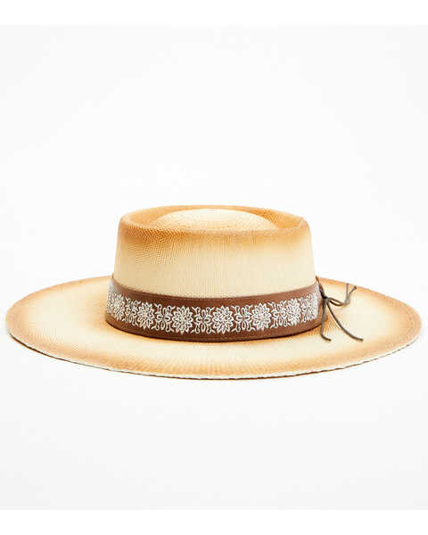 Image #3 - Shyanne Women's Croquette Straw Western Fashion Hat , Tan, hi-res