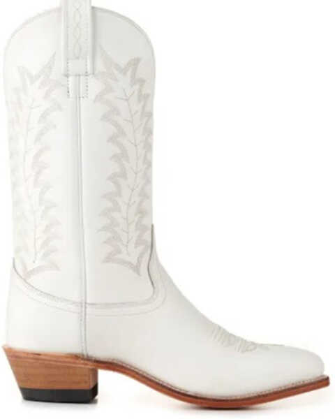 Image #2 - Old West Women's Western Boots - Pointed Toe , White, hi-res