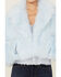 Image #3 - Free People Women's Faux Fur Cropped Jacket, Blue, hi-res