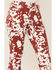 Image #2 - Saints & Hearts Women's Cow Print High Rise Raw Hem Flare Jeans, Rust Copper, hi-res