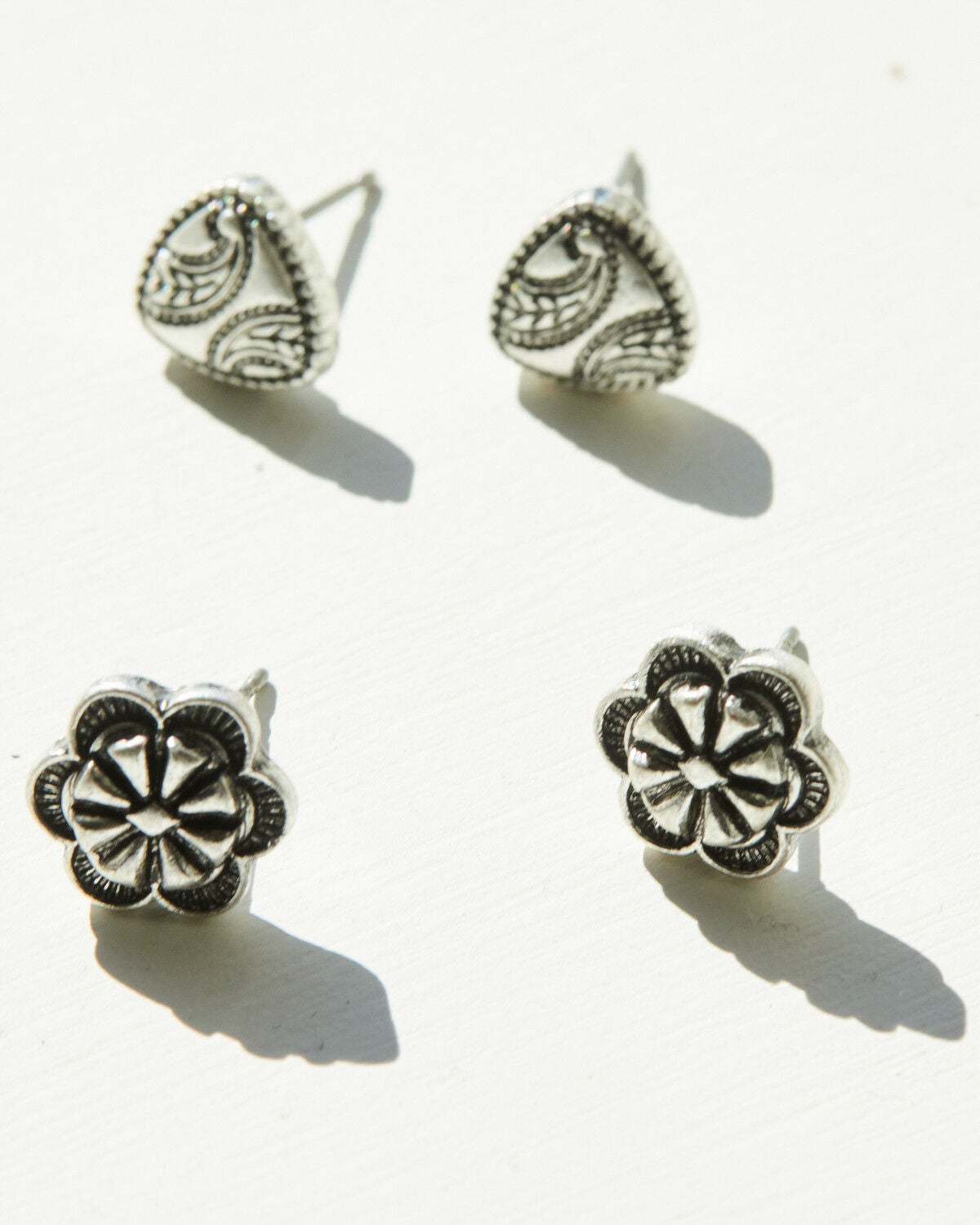 Image #4 - Idyllwind Women's Claude Antique Earring Set - 5 Piece, Silver, hi-res