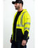 Ariat Men's FR Hi-Vis Full Zip Hooded Work Jacket - Big , Bright Yellow, hi-res