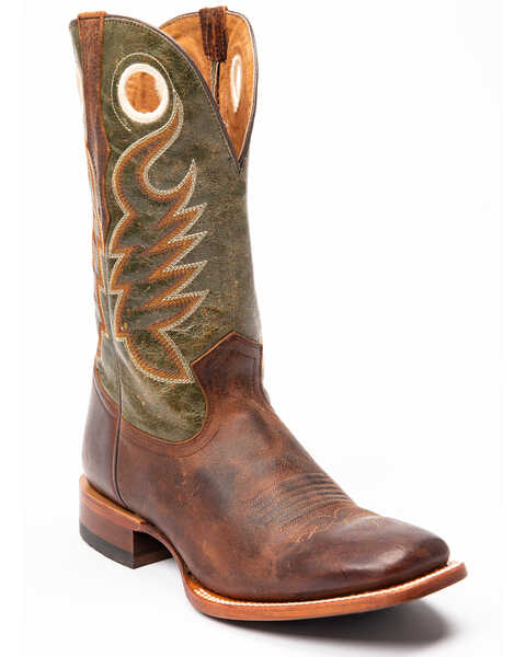 Cody James Men's Union Western Boots - Wide Square Toe, Green, hi-res