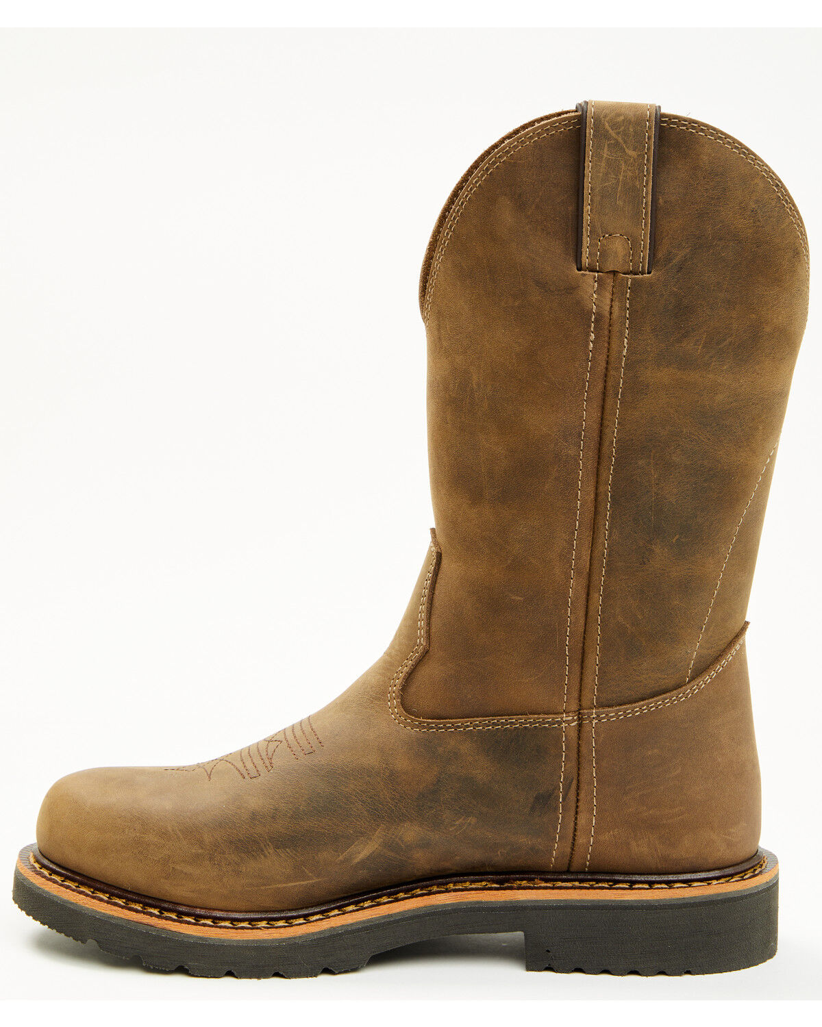 Image #3 - Cody James Men's USA Pull-On Work Boots - Composite Toe, Brown, hi-res