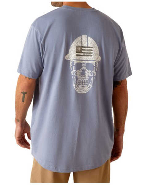Image #1 - Ariat Men's Rebar Cotton Strong Roughneck Graphic Work T-Shirt , Indigo, hi-res