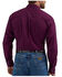 Image #2 - George Strait by Wrangler Men's Solid Long Sleeve Button-Down Stretch Western Shirt, Burgundy, hi-res