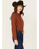 Image #1 - Ariat Women's Billie Jean Southwestern Print Long Sleeve Button-Down Western Shirt, Rust Copper, hi-res