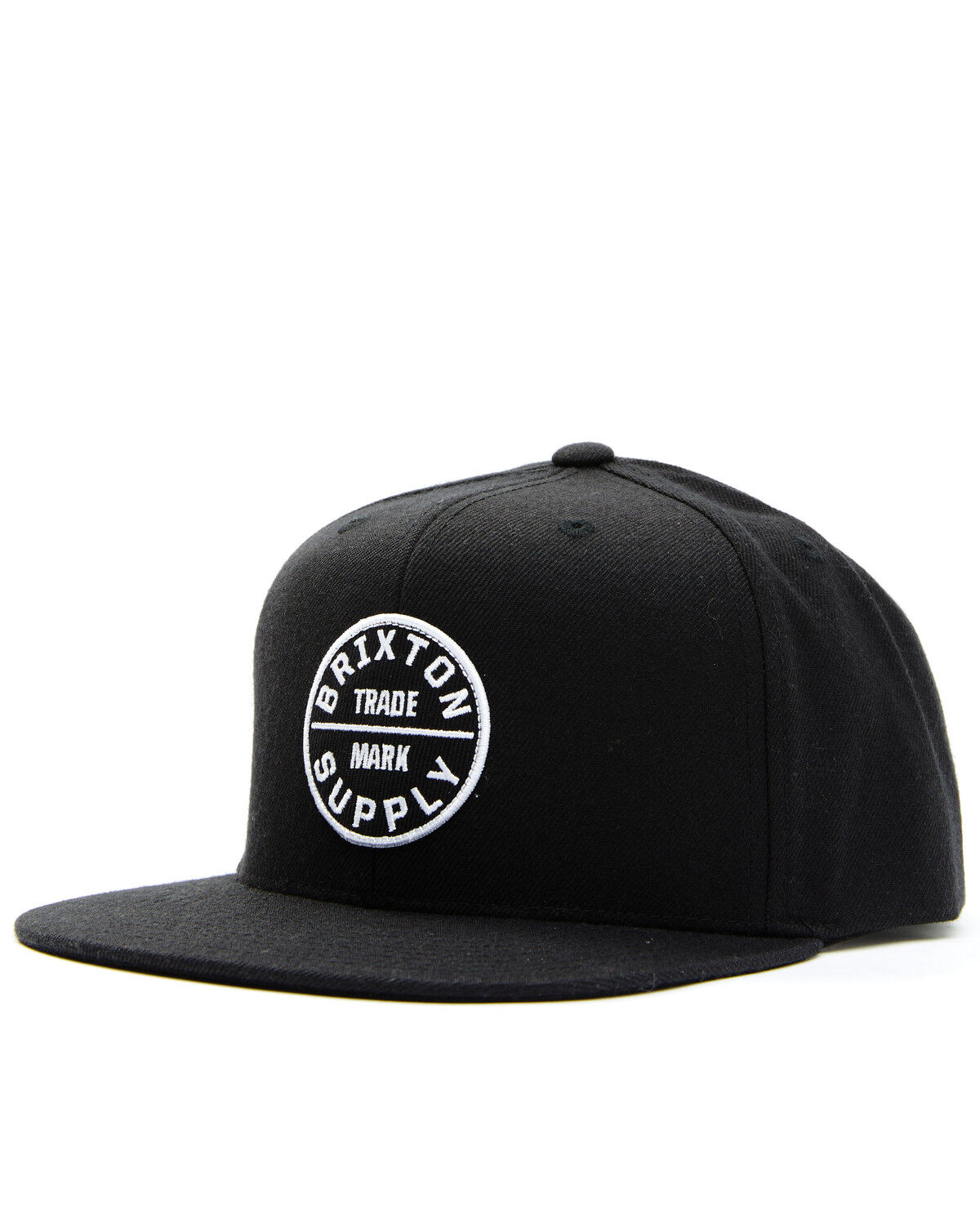 Image #1 - Brixton Men's Oath Circle Logo Ball Cap, Black, hi-res